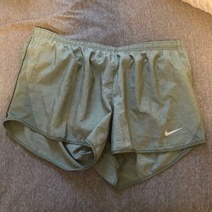 Green Nike tempo shorts